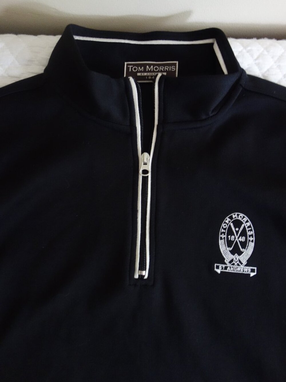 EUC TOM MORRIS St Andrews Black ¼ Zip Golf Vest – Mens Large